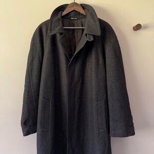 PAL ZILERI® GRUPPO FORALL X SYD JEROME CHICAGO WOOL CASHMERE COAT GRAY SIZE 52